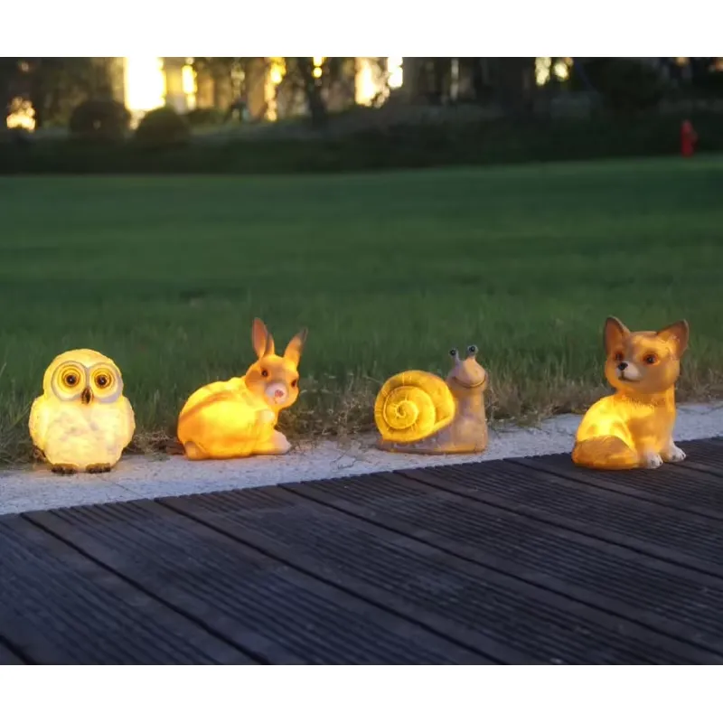 Outdoor Yard Power Stake - Solar Powered Resin Rabbit Garden Light