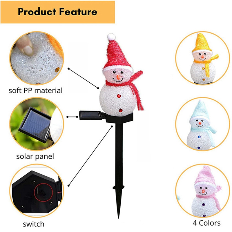 LED Snowman Solar Garden Light - Outdoor Yard Power Stake recension och pris