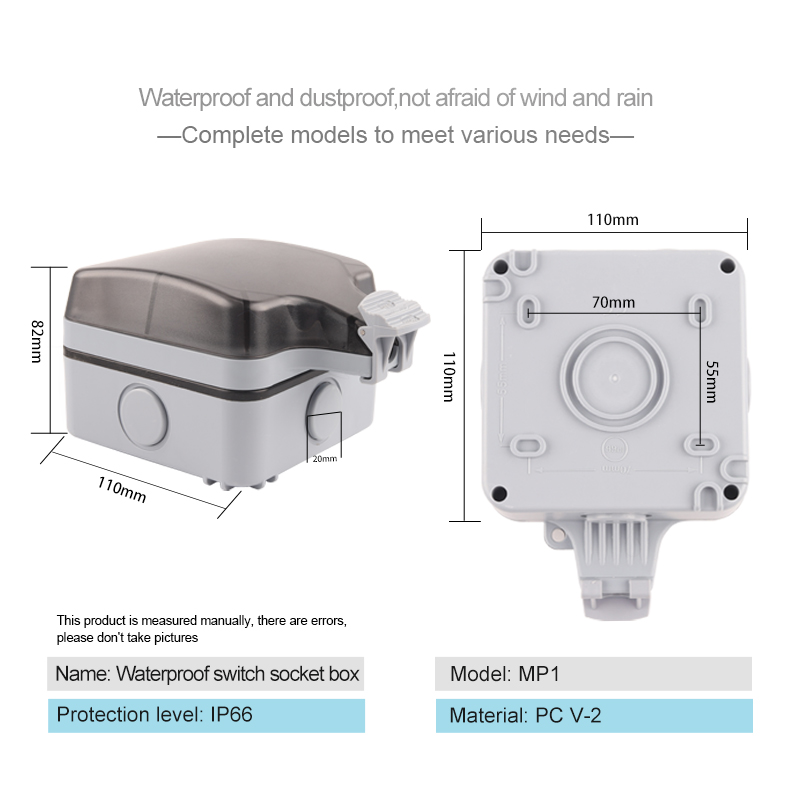 IP66 Outdoor Weatherproof 16A  - Power Switch Outdoor recension och pris